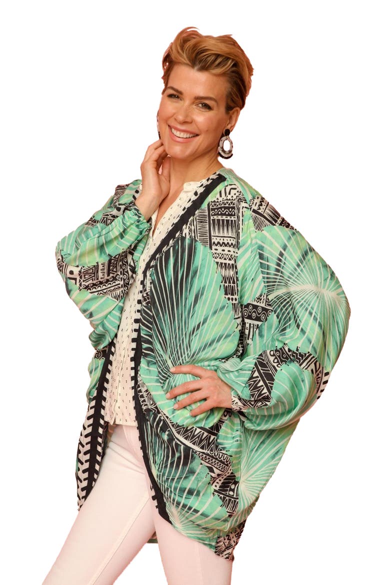 Palm Court Wrap, Alternate, color, GREEN