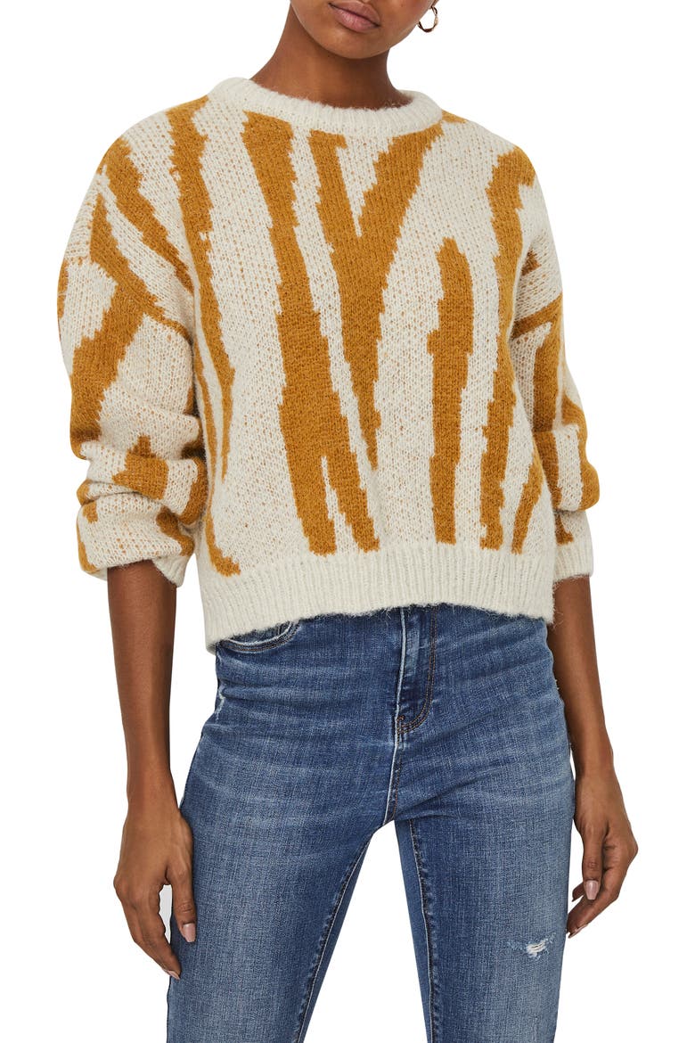 Scoop Neck Sweater, Main, color, BIRCH W/ CHAI TEA