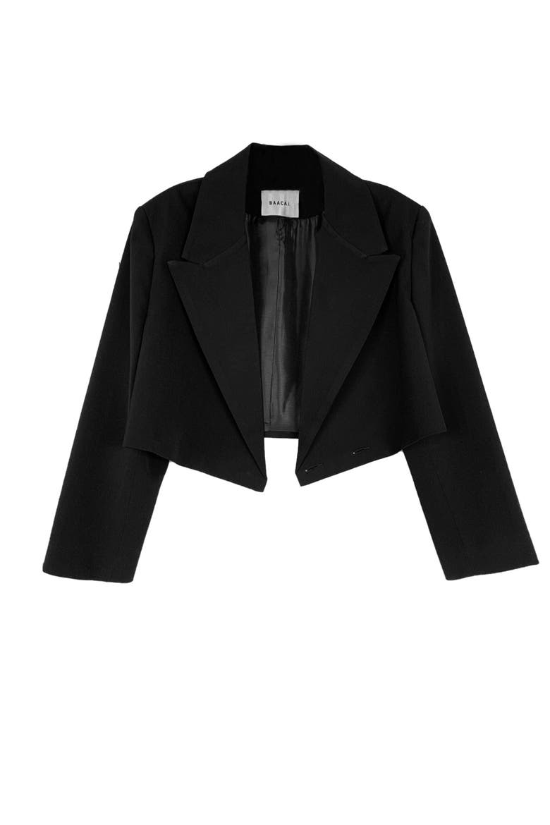 Crop Blazer, Main, color, Black