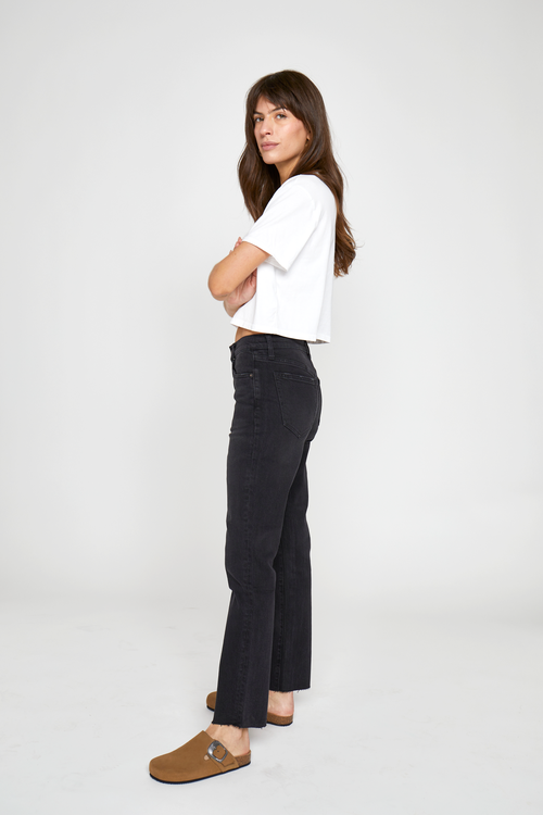 OLIVER LOGAN OLIVER LOGAN CROSBY HIGH RISE RELAXED TAPER FADED BLACK