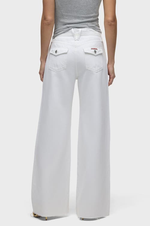 Hudson Jeans Jodie Wide Leg W/ Flap In White