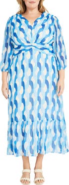 Donna Morgan Three Quarter Sleeve Midi Dress