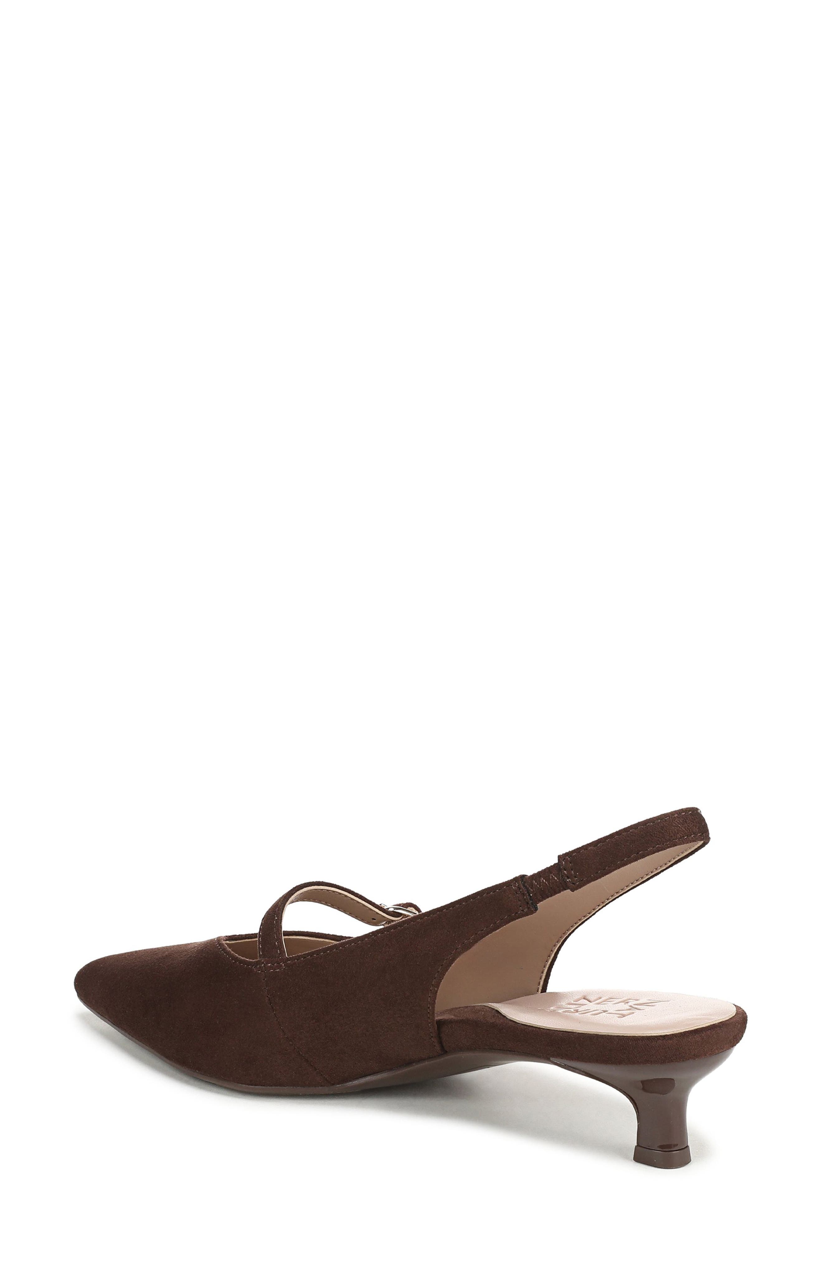 Naturalizer Grayson Mary Jane Kitten Heel Pump - Wide Width Available, Alternate, color, Chocolate Brown Fabric