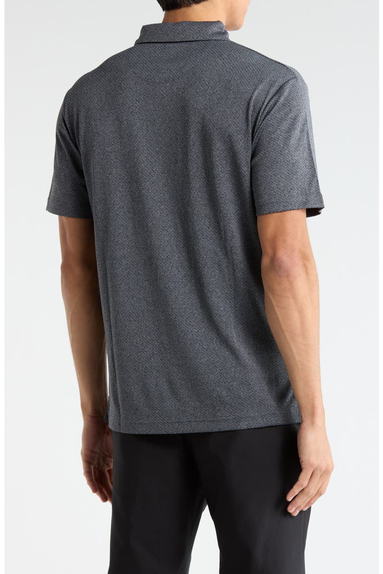 Ventilated Heathered Golf Polo, Alternate, color, BLACK HEATHER