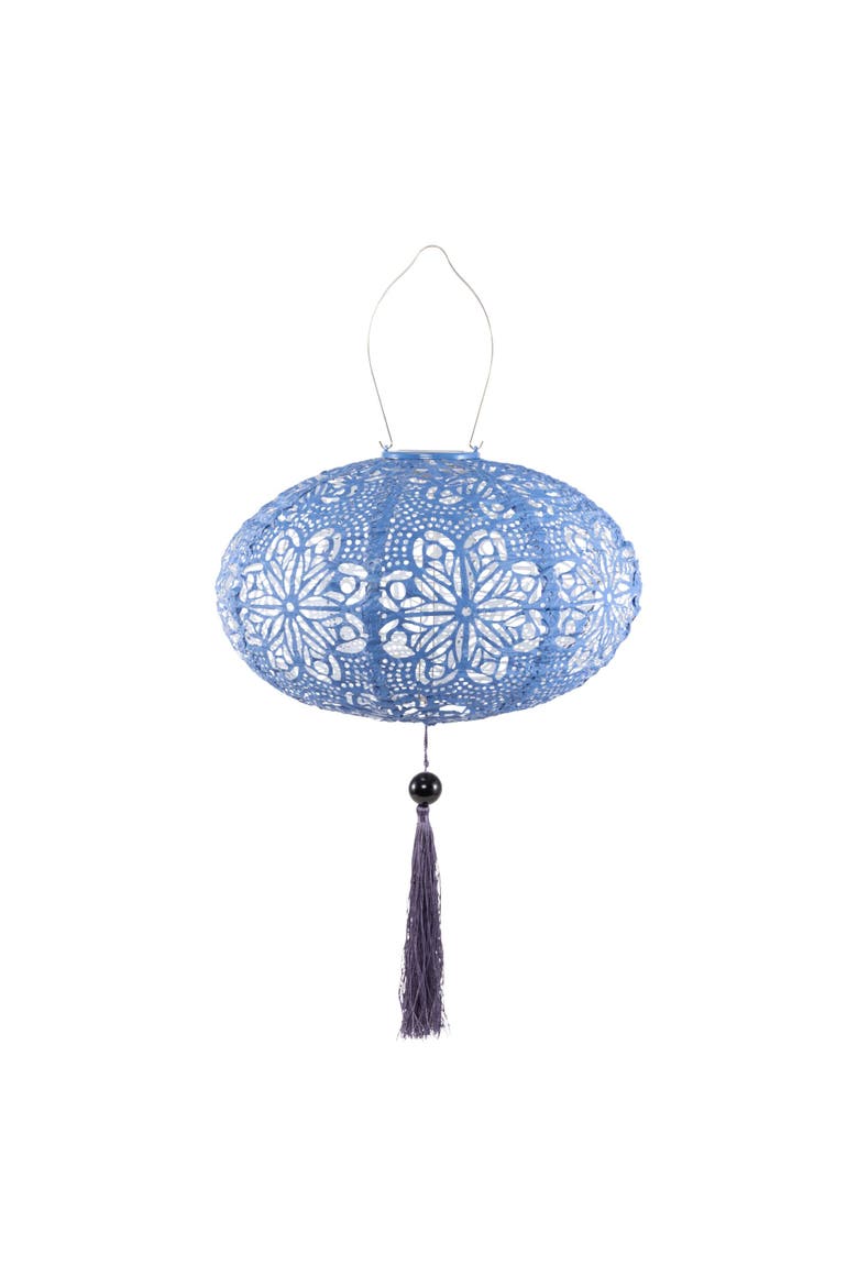 Soji Stella - Tassel Oval - Solar Lantern, Main, color, Blue