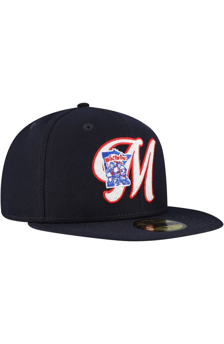 New Era Men's New Era Navy Minnesota Twins  Duo Logo 2.0 59FIFTY Fitted Hat, Alternate, color, Navy