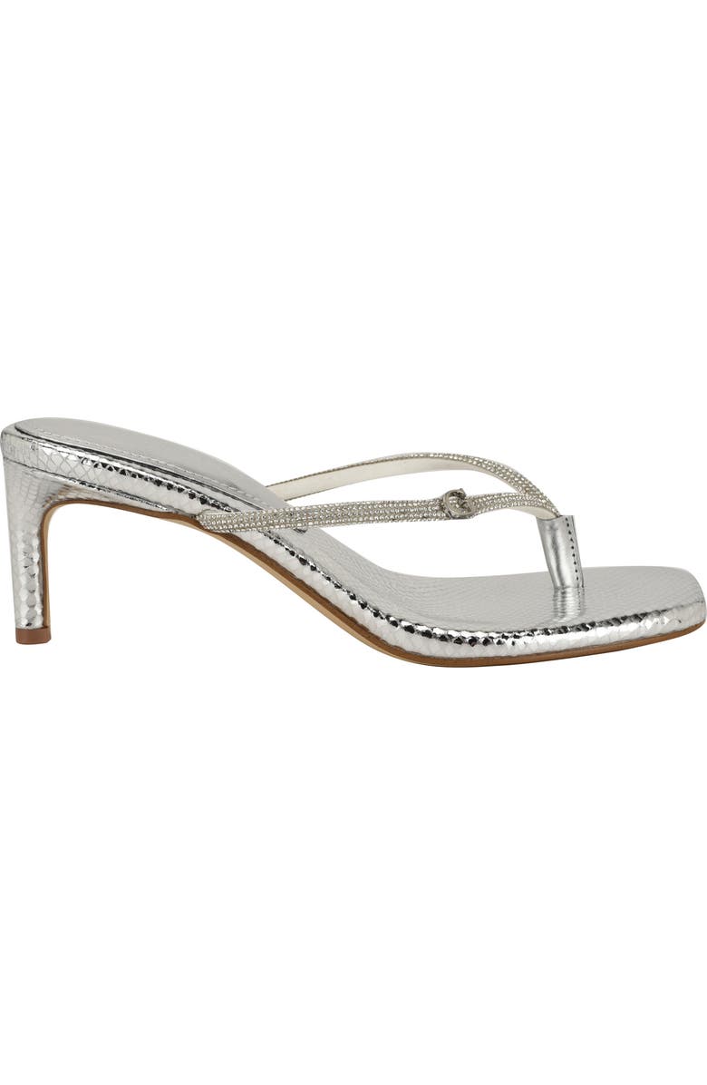 GUESS Crystal Embellished Sandal, Alternate, color, Silver