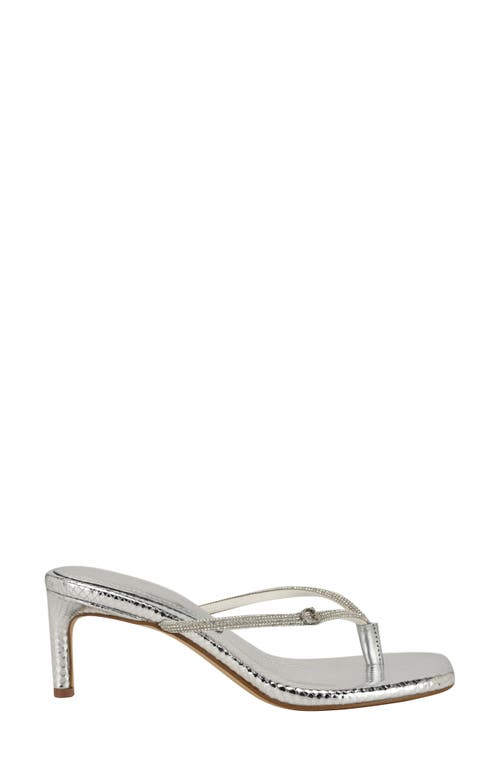 Guess Crystal Embellished Sandal In Silver