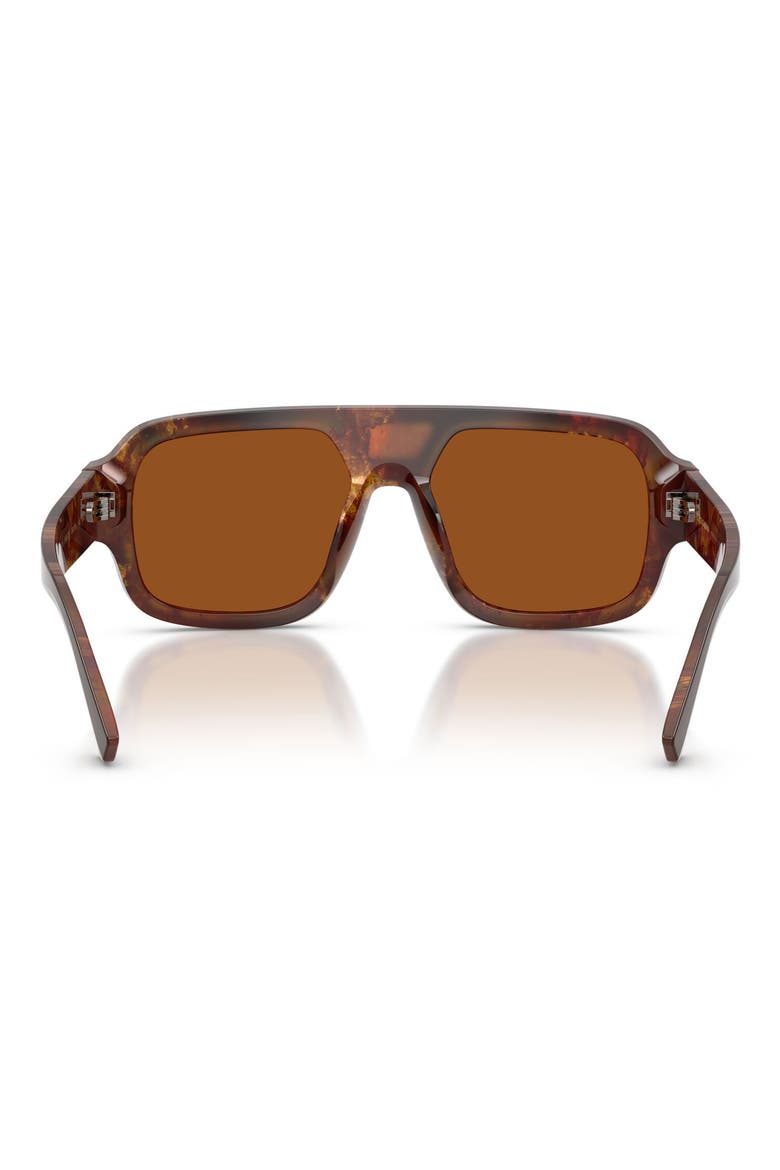 55mm Square Sunglasses, Alternate, color, TOP BROWN/ PEARL GOLD BROWN
