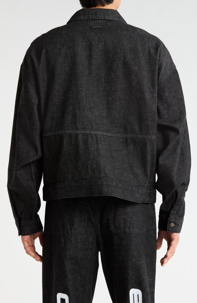 Fear of God Essentials Denim Work Jacket, Alternate, color, Vintage Black