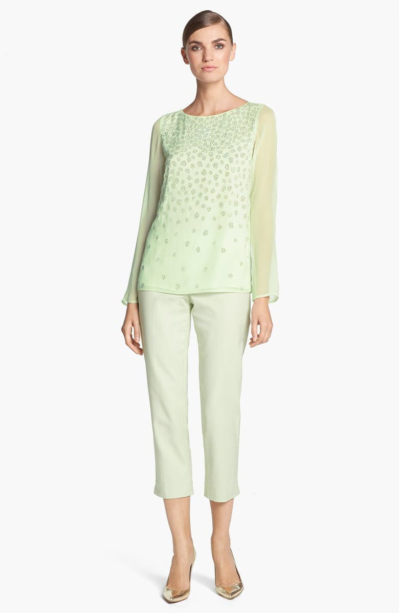 St. John Collection Silk Chiffon Tunic, Alternate, color,