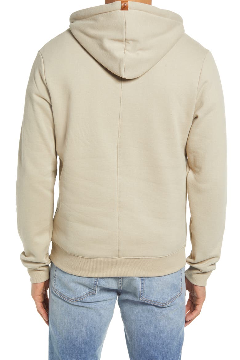 Slater Quarter Zip Hoodie, Alternate, color, LONDON FOG