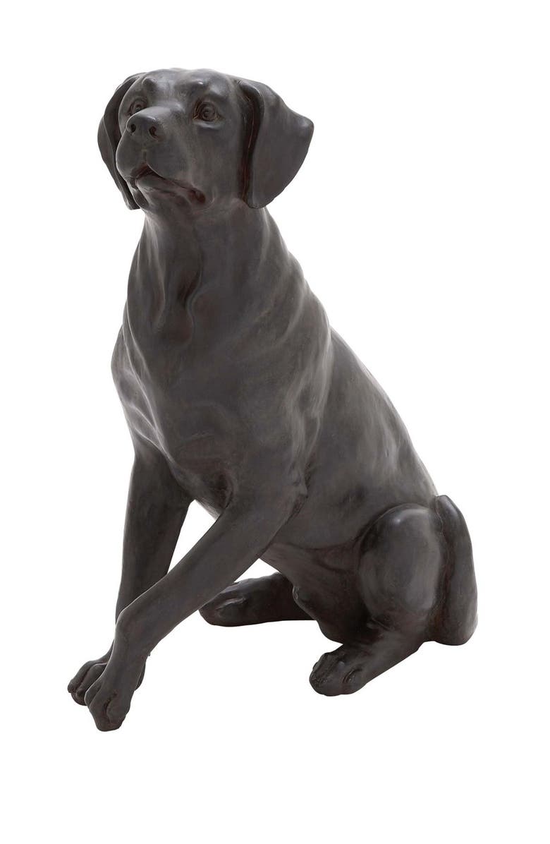 SONOMA SAGE HOME Brown Polystone Traditional Dog Sculpture, Main, color, 