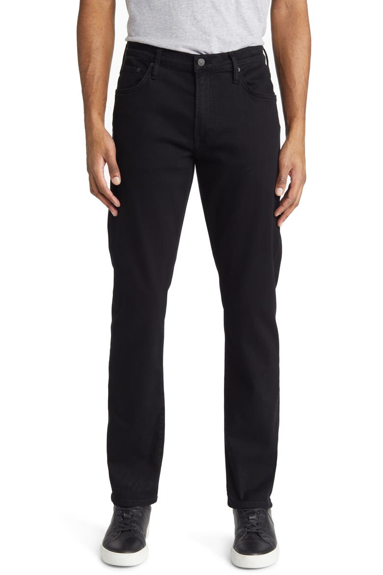 Gage Slim Straight Leg Jeans, Main, color, RAVEN