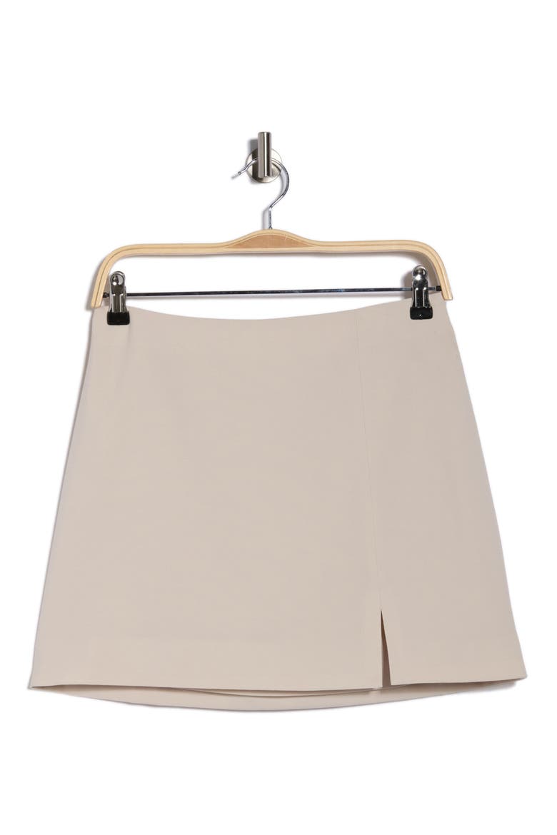 Split Front Miniskirt, Alternate, color, BEIGE PUMICE