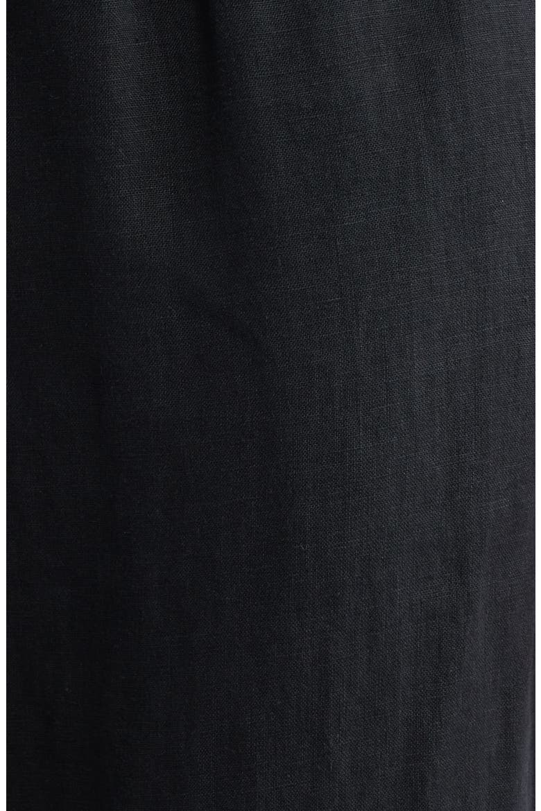 Tapered Linen Pants, Alternate, color, BLACK