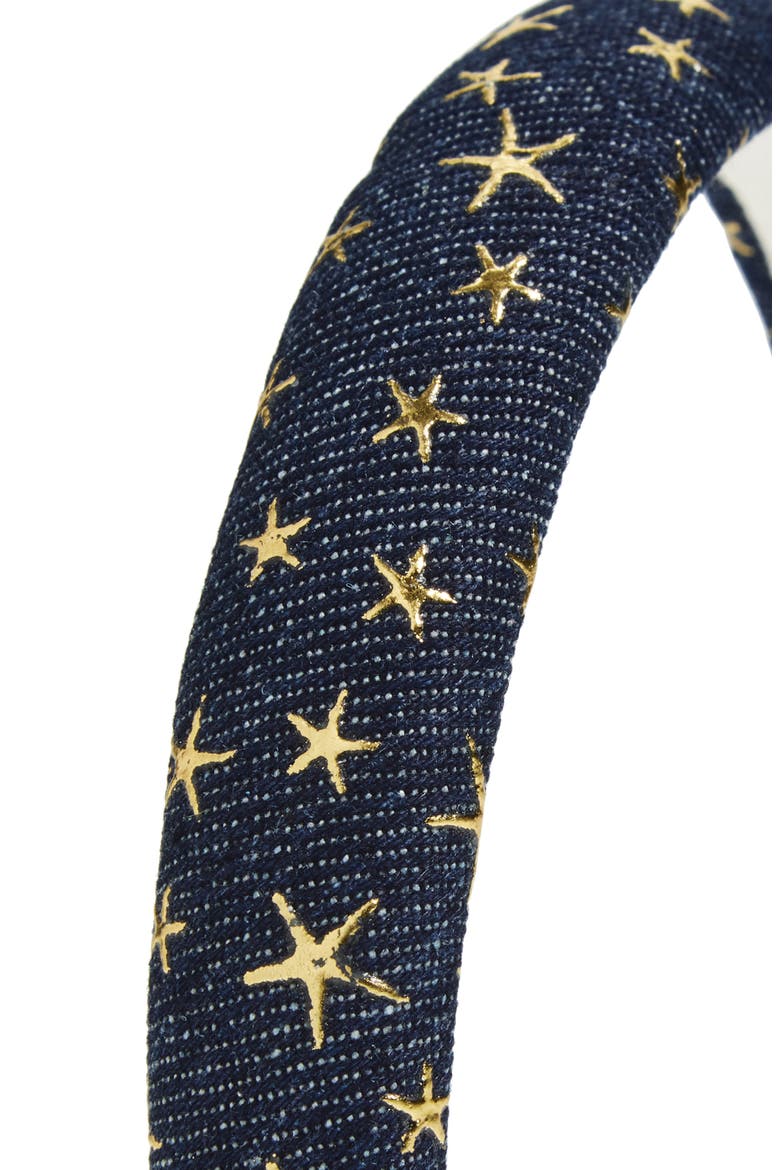 Kids' Star Denim Headband, Alternate, color, DENIM