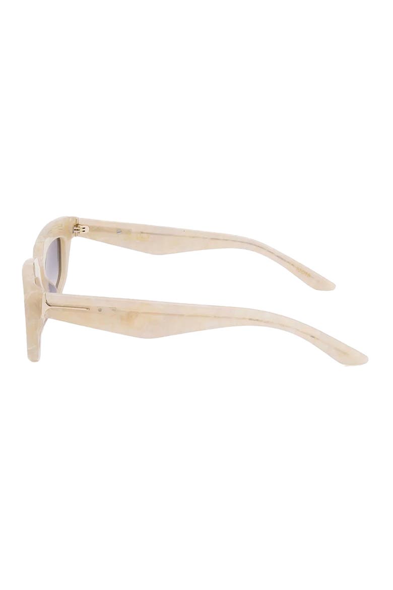 On Read 49mm Cat Eye Sunglasses, Alternate, color, LIMESTONE / SMOKE FADED