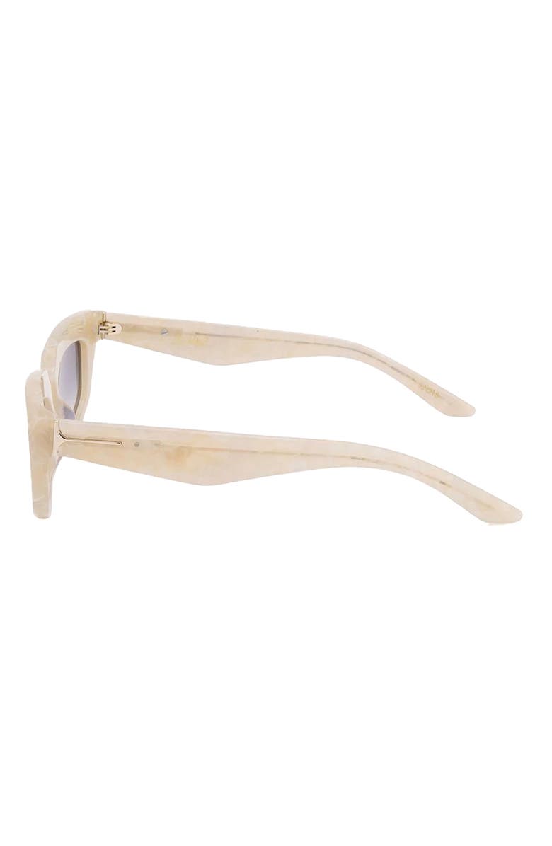 DEZI On Read 49mm Cat Eye Sunglasses, Alternate, color, Limestone / Smoke Faded