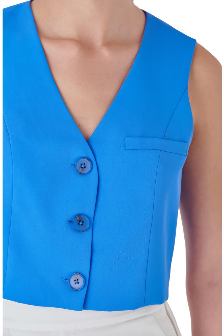 Button-Up Crop Vest, Alternate, color, OCEAN BLUE