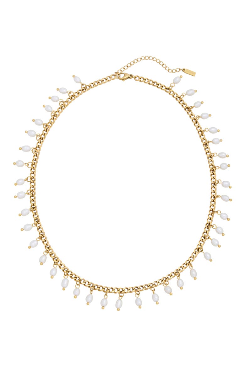 Vicentina Freshwater Pearl Necklace, Main, color, WHITE