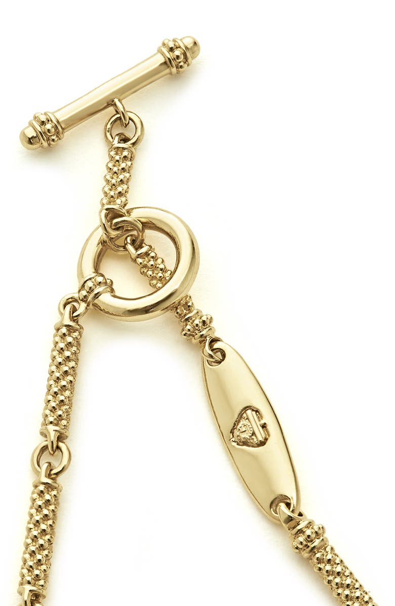 LAGOS Superfine Signature Caviar Diamond Link Bracelet, Alternate, color, Gold Diamond