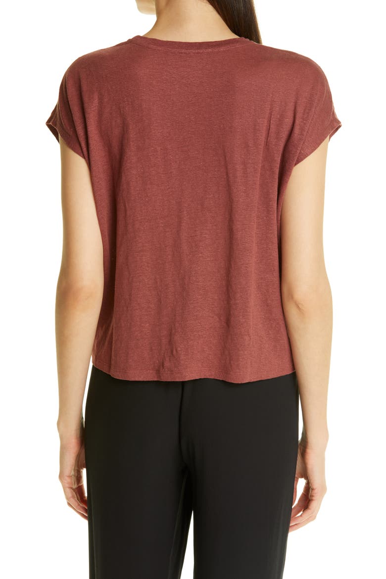 Boxy Crewneck Top, Alternate, color, DEEP TERRA COTTA