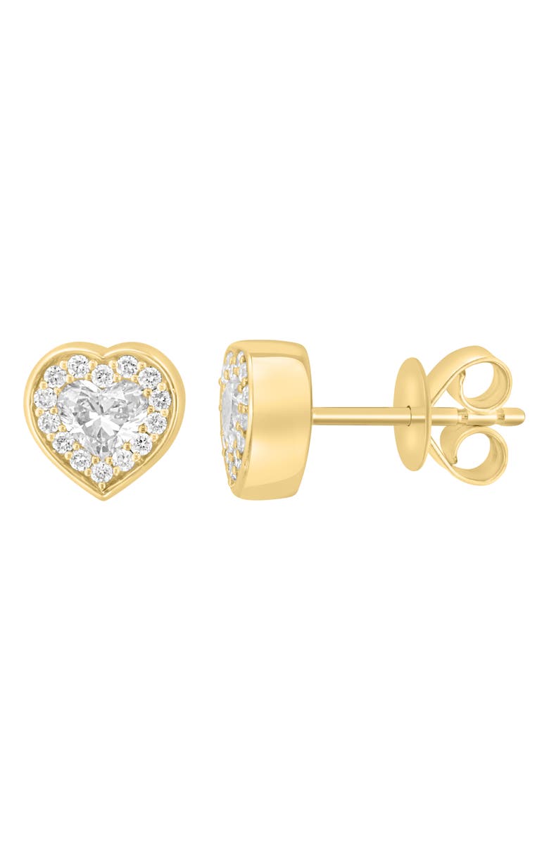 EFFY Lab Grown Diamond Heart Stud Earrings, Main, color, Gold
