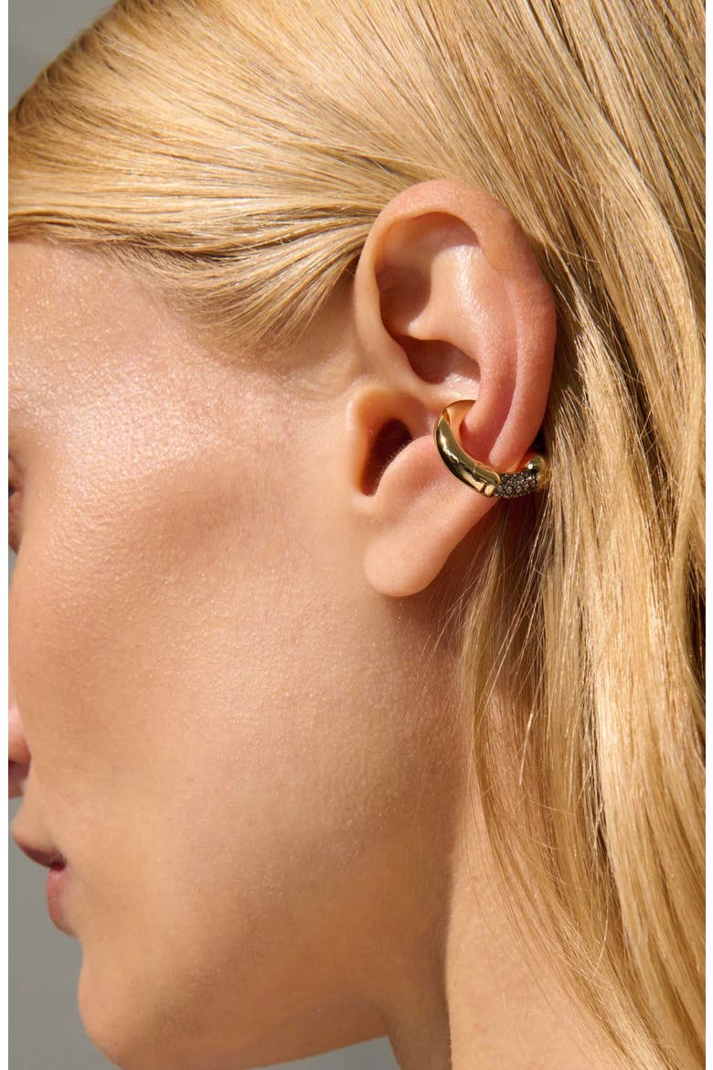 Tatum Ear Cuff, Alternate, color, GOLD/ HEM/ CRYSTAL