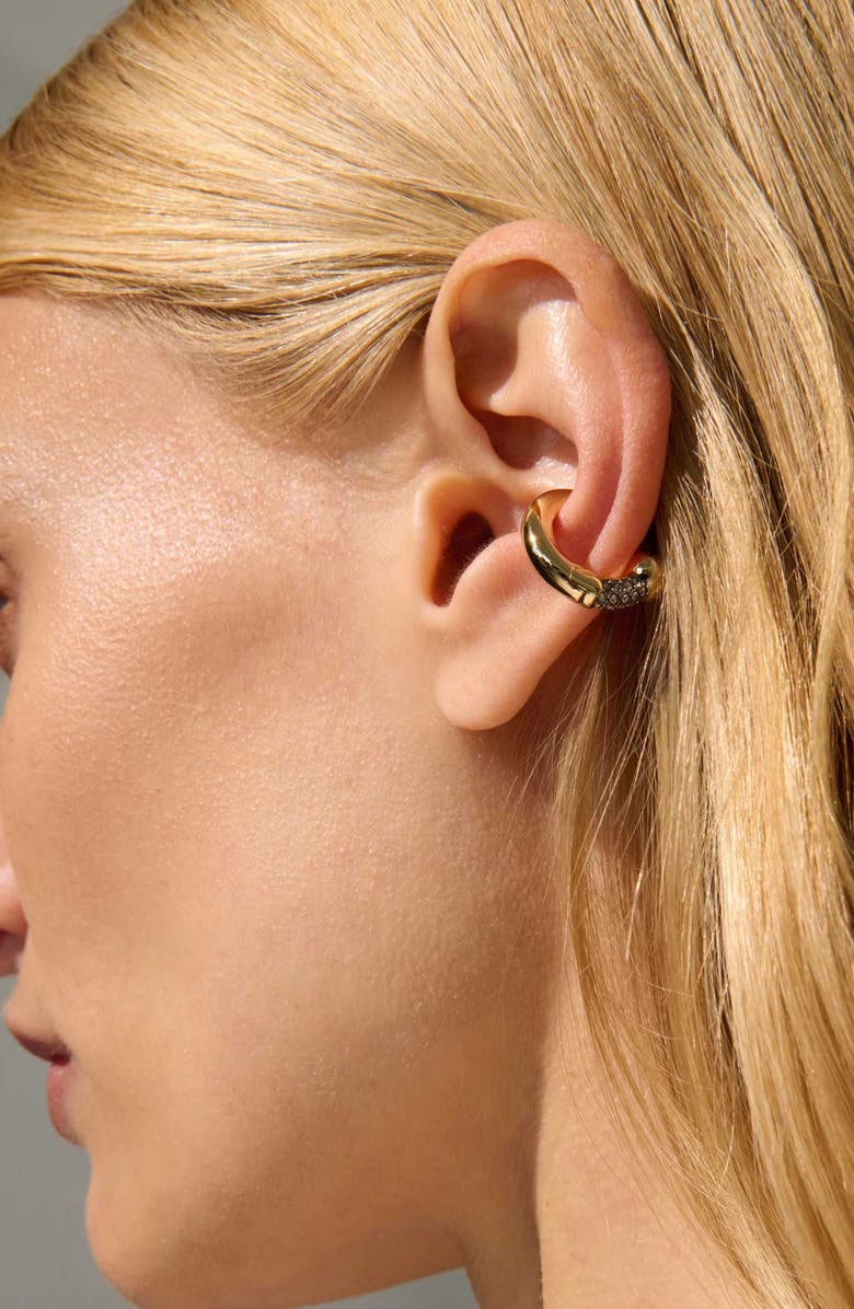 DEMARSON Tatum Ear Cuff, Alternate, color, Gold/ Hem/ Crystal