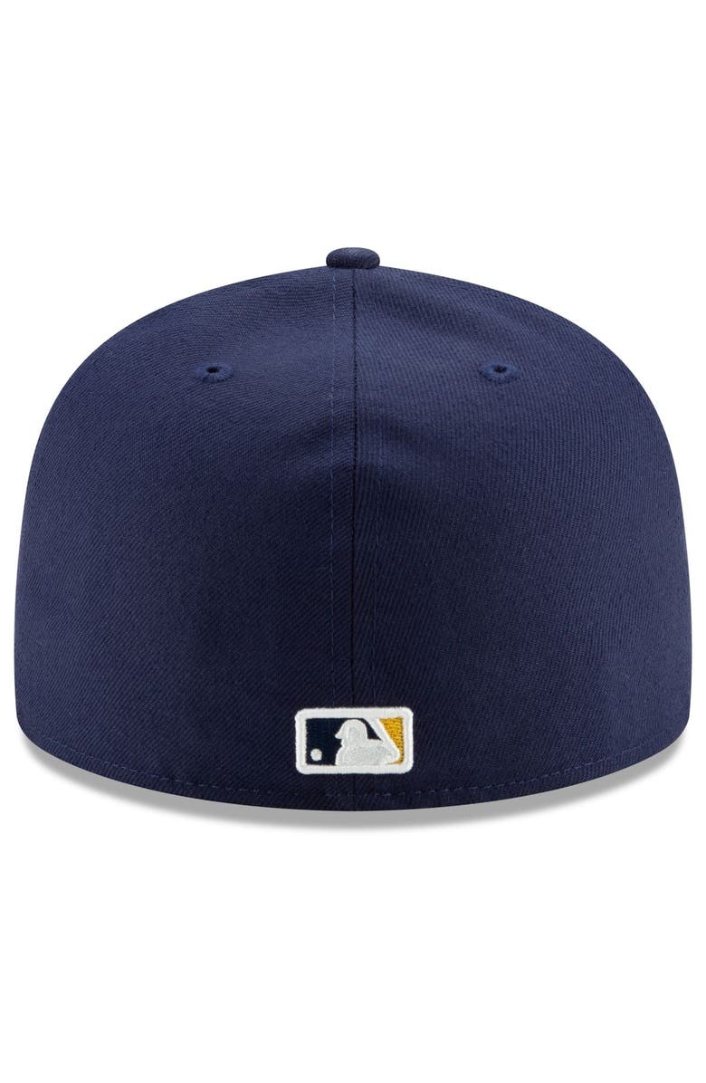 New Era Men's New Era Navy Milwaukee Brewers Home Authentic Collection On-Field 59FIFTY Fitted Hat, Alternate, color, Navy