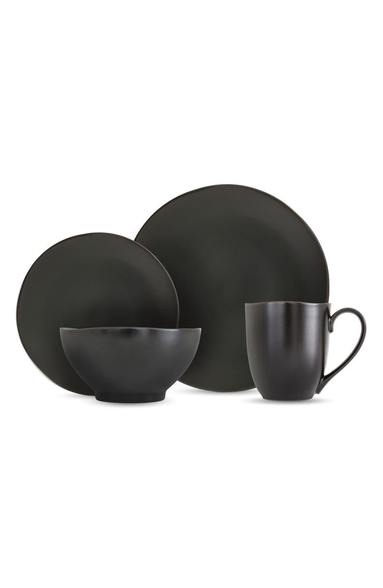 Fortessa Heirloom 16-Piece Dinnerware Set, Main, color, Charcoal