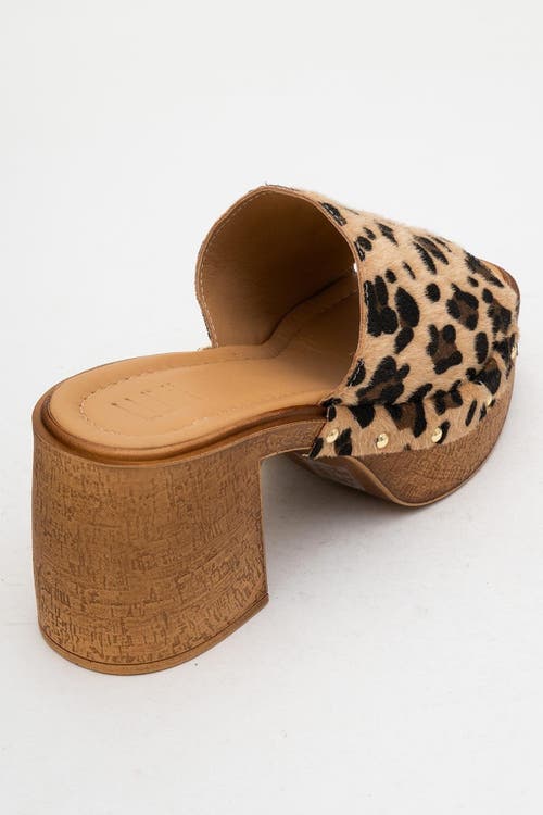 Forever & Always Shoes Pull Leather Platform Mules In Brown