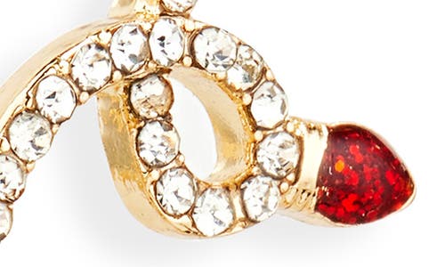 Leith Light Strand Cubic Zirconia Hoop Earrings In Gold