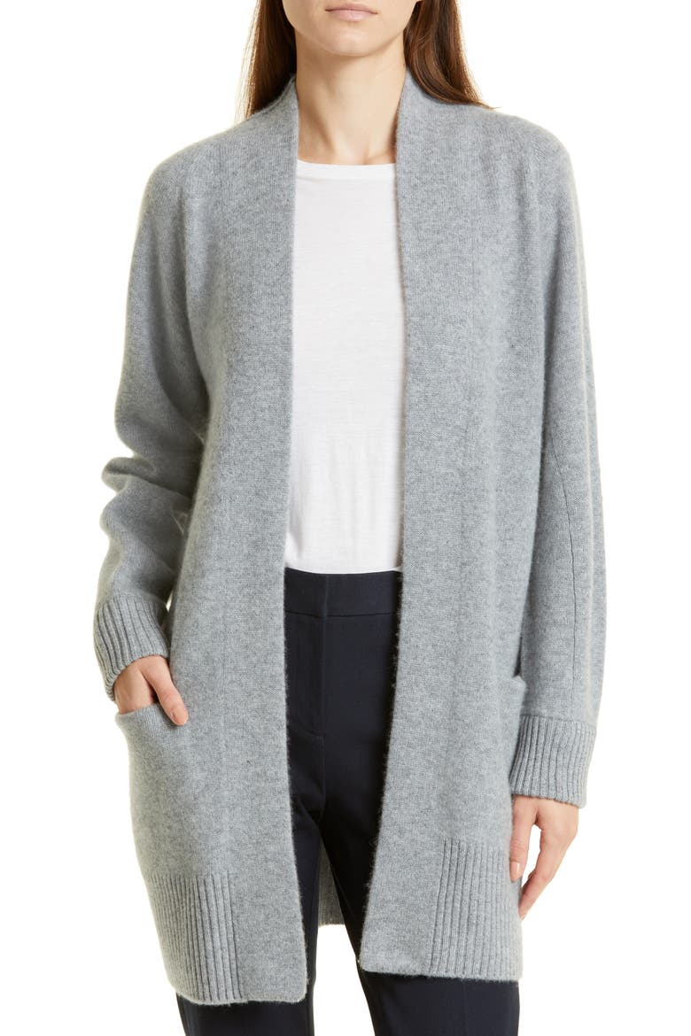 Shawl Collar Cashmere Cardigan, Main, color, MED H GREY