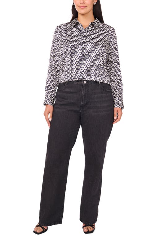 Vince Camuto Long Sleeve Button-down Shirt In Blue