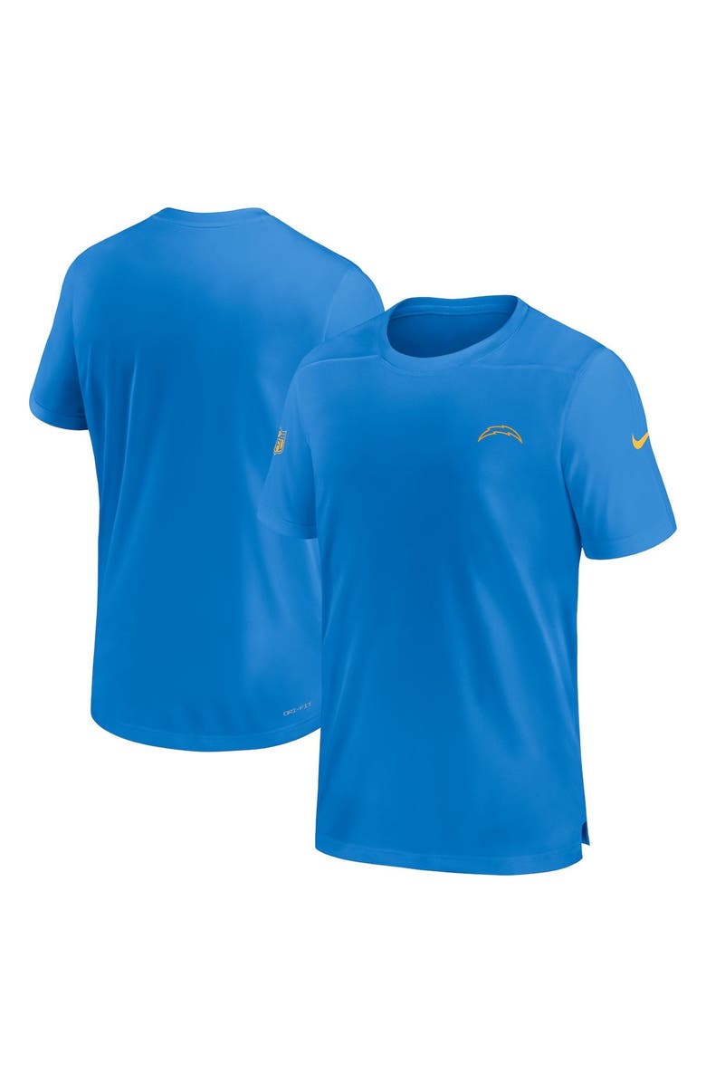 Nike Men's Nike Powder Blue Los Angeles Chargers Sideline Coach Performance T-Shirt, Main, color, 
