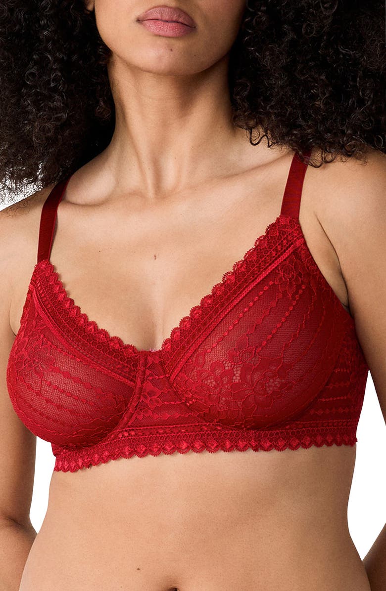 Etam Panama Underwire Minimizer Bra, Main, color, Cardinal
