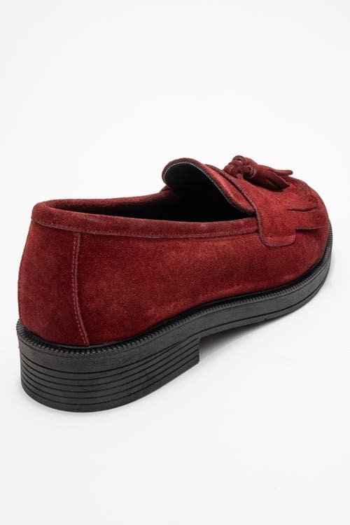 Forever & Always Shoes Milly Leather Tassel Loafer In Burgundy