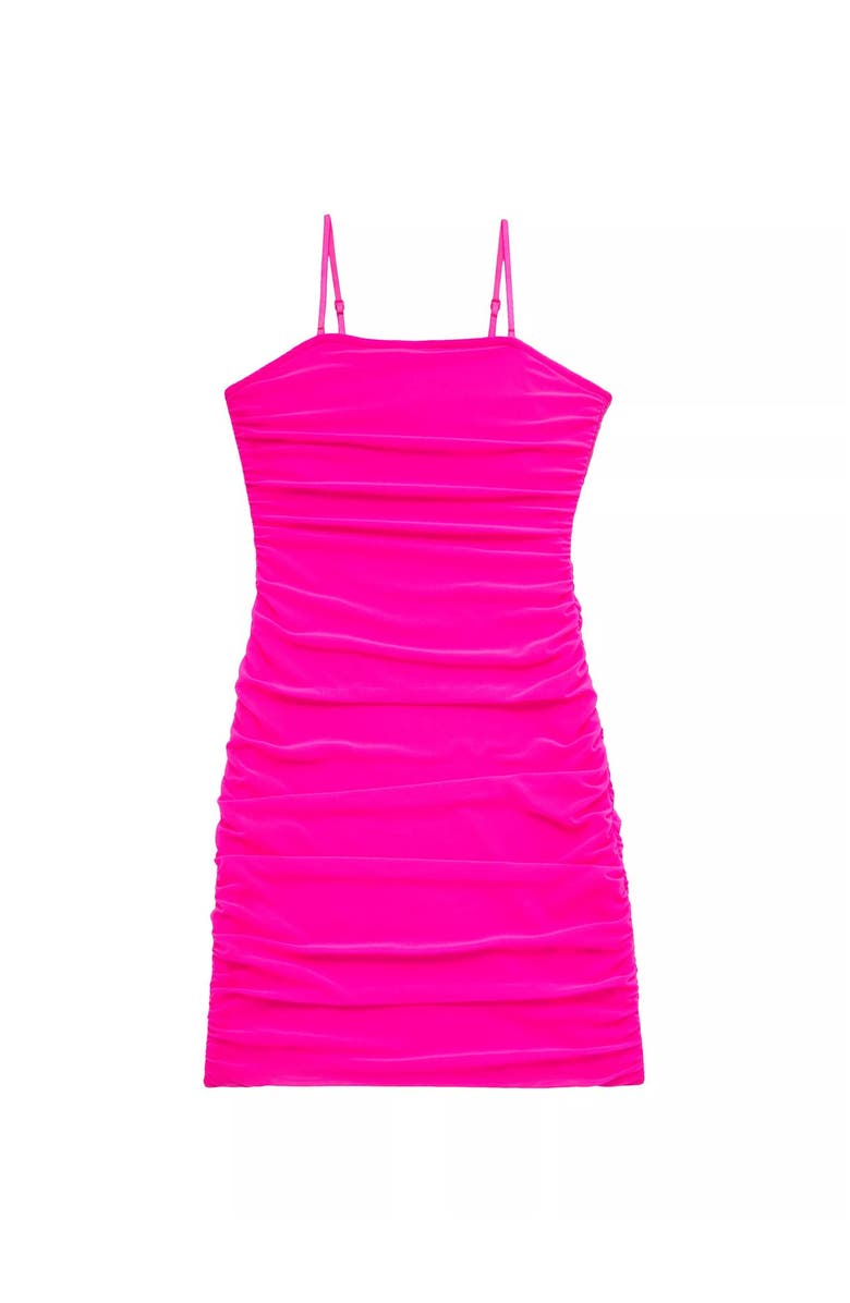 Theme Noemi Mesh Removable Straps Dress, Main, color, Neon Pink
