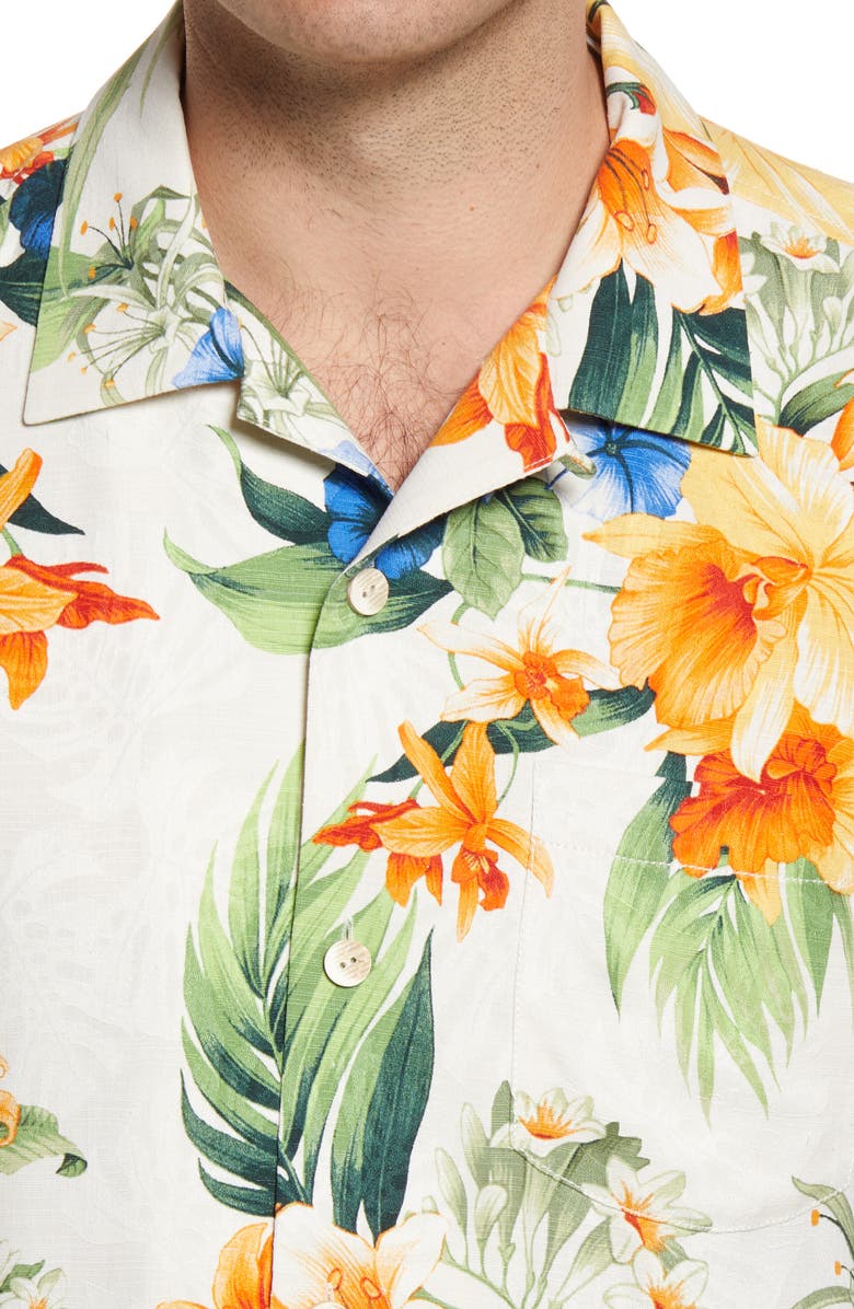 Tommy Bahama Canopy Kaleidoscope Silk Button-Up Shirt, Alternate, color, 
