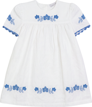Charlotte & George Criss Cross Flower Embroidered Dress