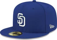 New Era Men's New Era Royal San Diego Padres White Logo 59FIFTY Fitted Hat