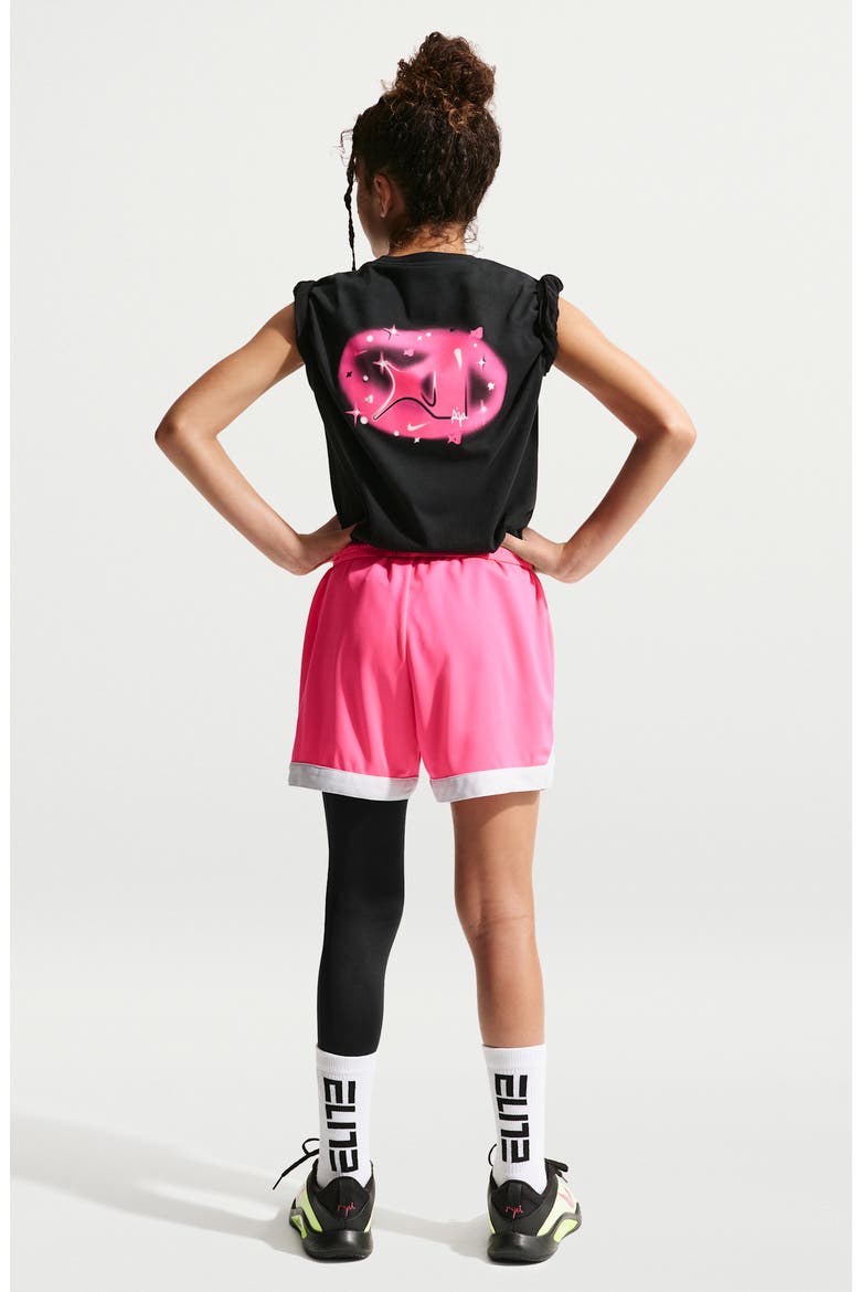 Kids' A'ja Wilson Dri-FIT Leggings, Alternate, color, BLACK/ WHITE
