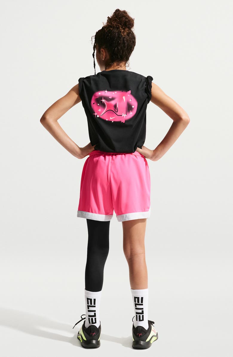 Nike Kids' A'ja Wilson Dri-FIT Leggings, Alternate, color, Black/ White