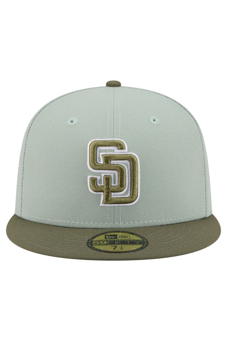 Men's New Era Green/Olive San Diego Padres Color Pack 59FIFTY Fitted Hat, Alternate, color, Green