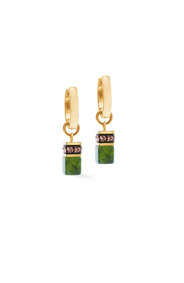COEUR DE LION Geocube<sup>®</sup> Chunky Chain Hoop Earrings, Main, color, Green