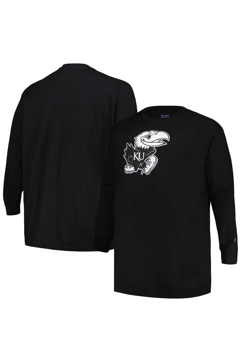 Men's Profile Black Kansas Jayhawks Big & Tall Pop Long Sleeve T-Shirt, Main, color, Black