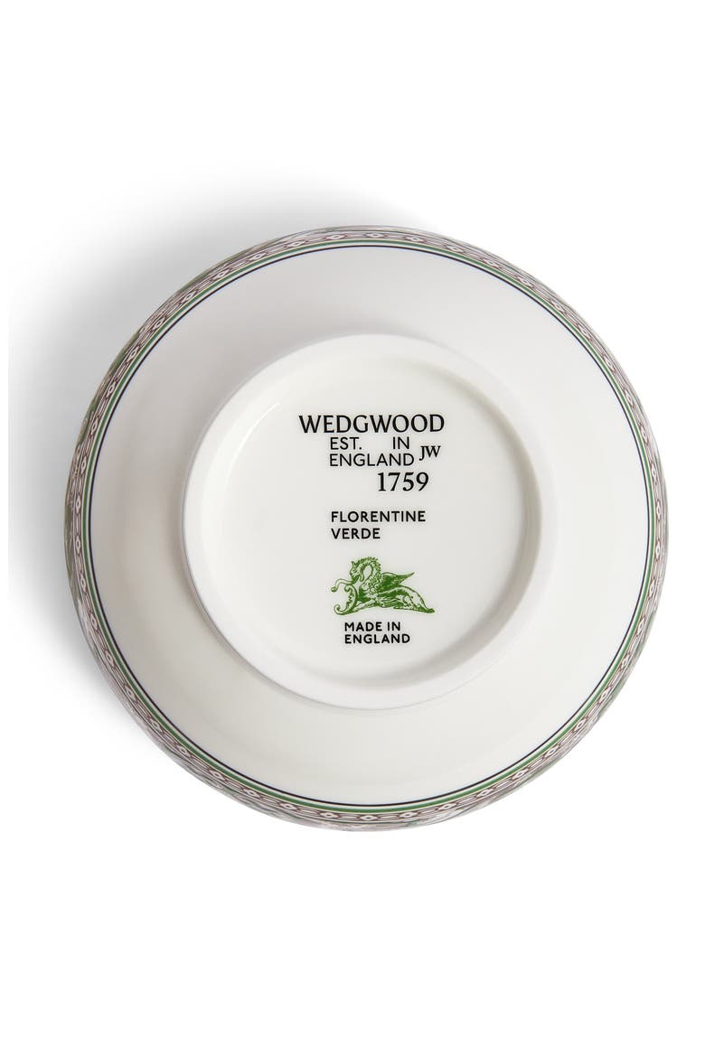 Florentine Bone China Rice Bowl, Alternate, color, VERDE