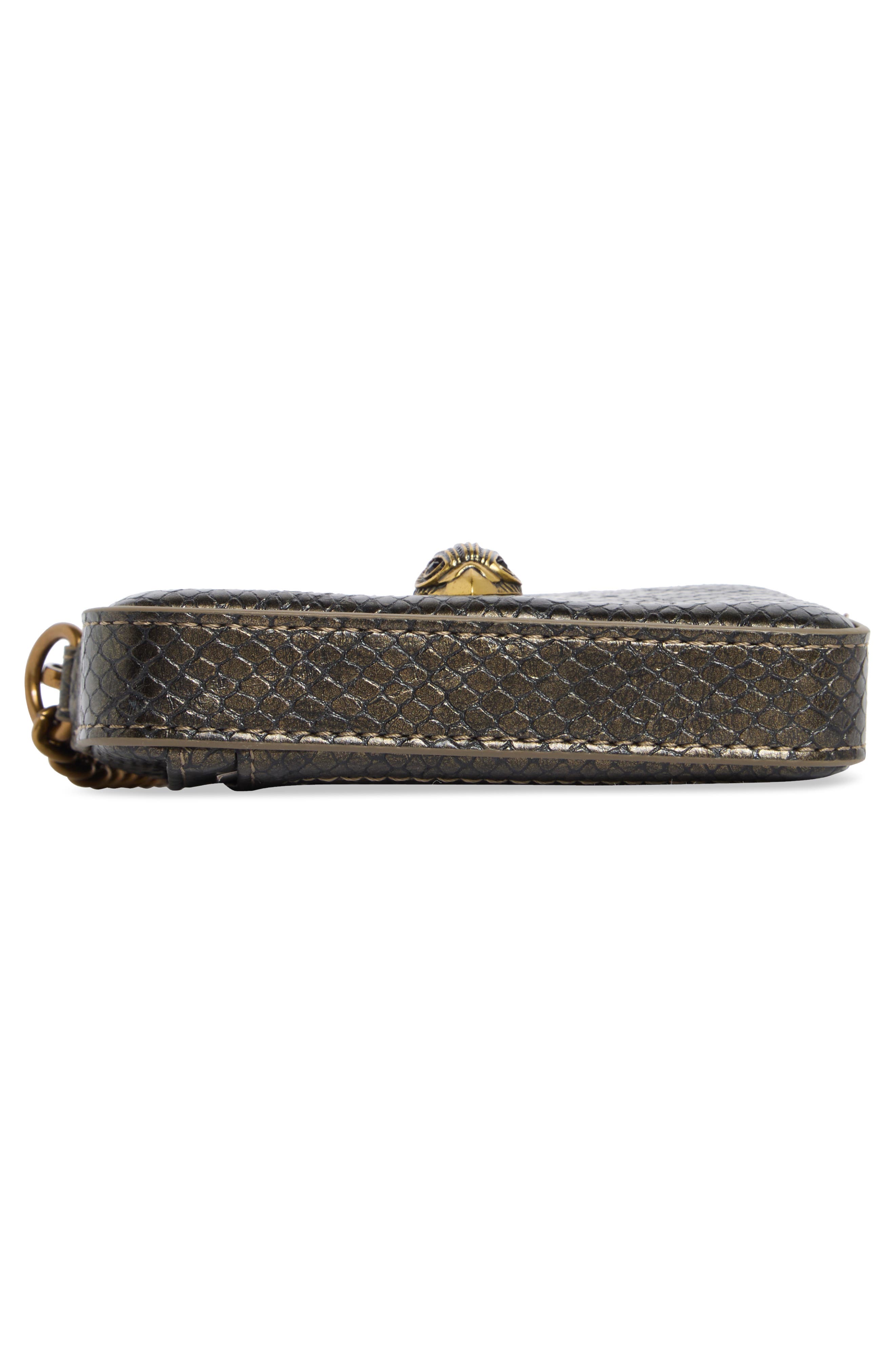 Kurt Geiger London Micro Kensington Faux Leather Camera Bag, Alternate, color, Bronze